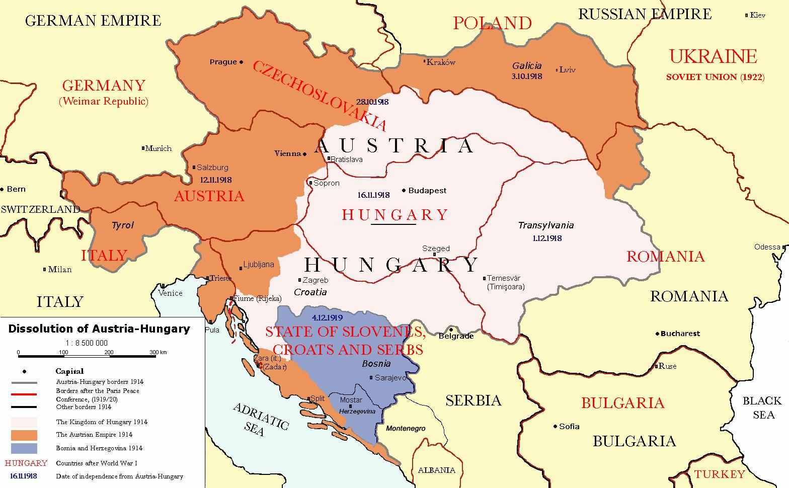 Mapa Uherska