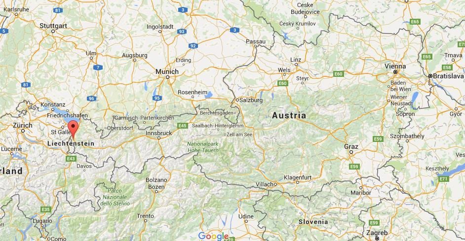 mapa feldkirchu v rakousku