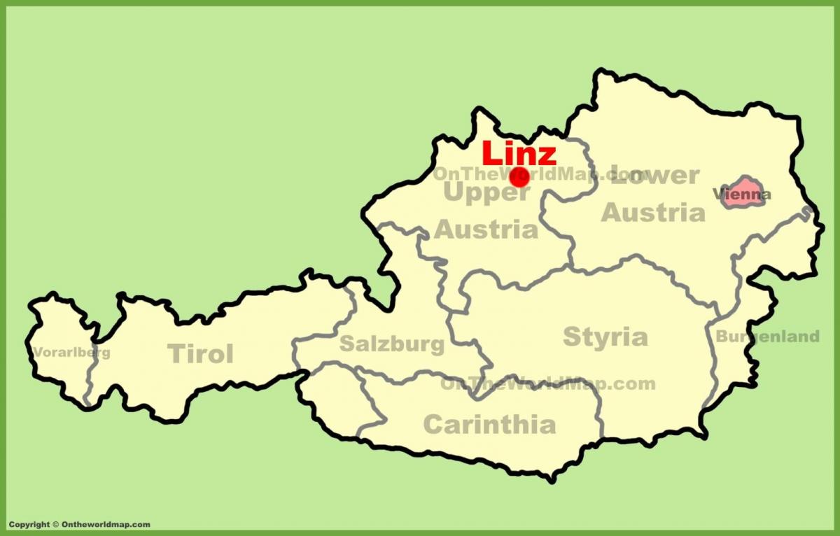 mapa linec rakousko