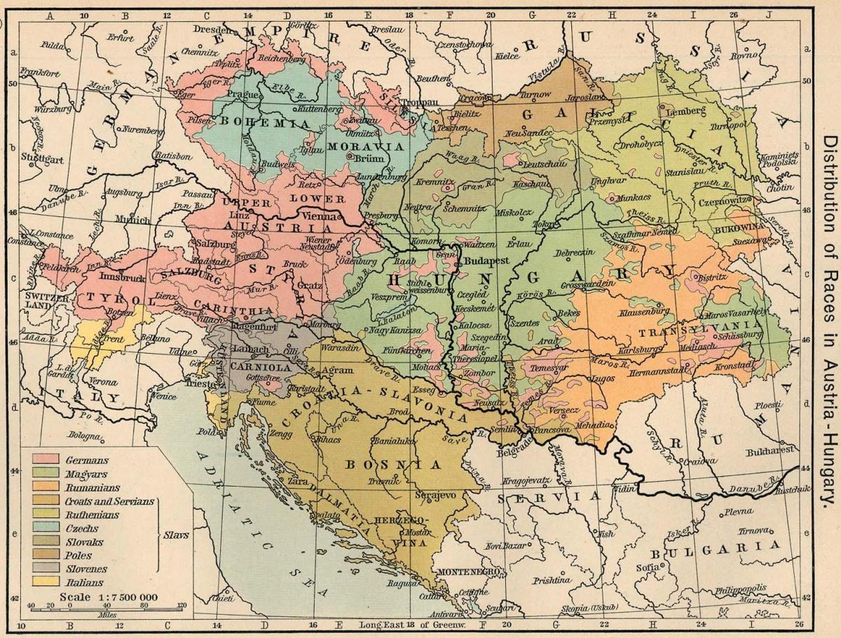 rakousko uhersko mapa 1900