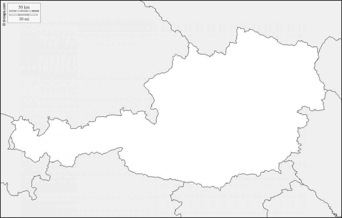 mapa rakousko mapa obrys