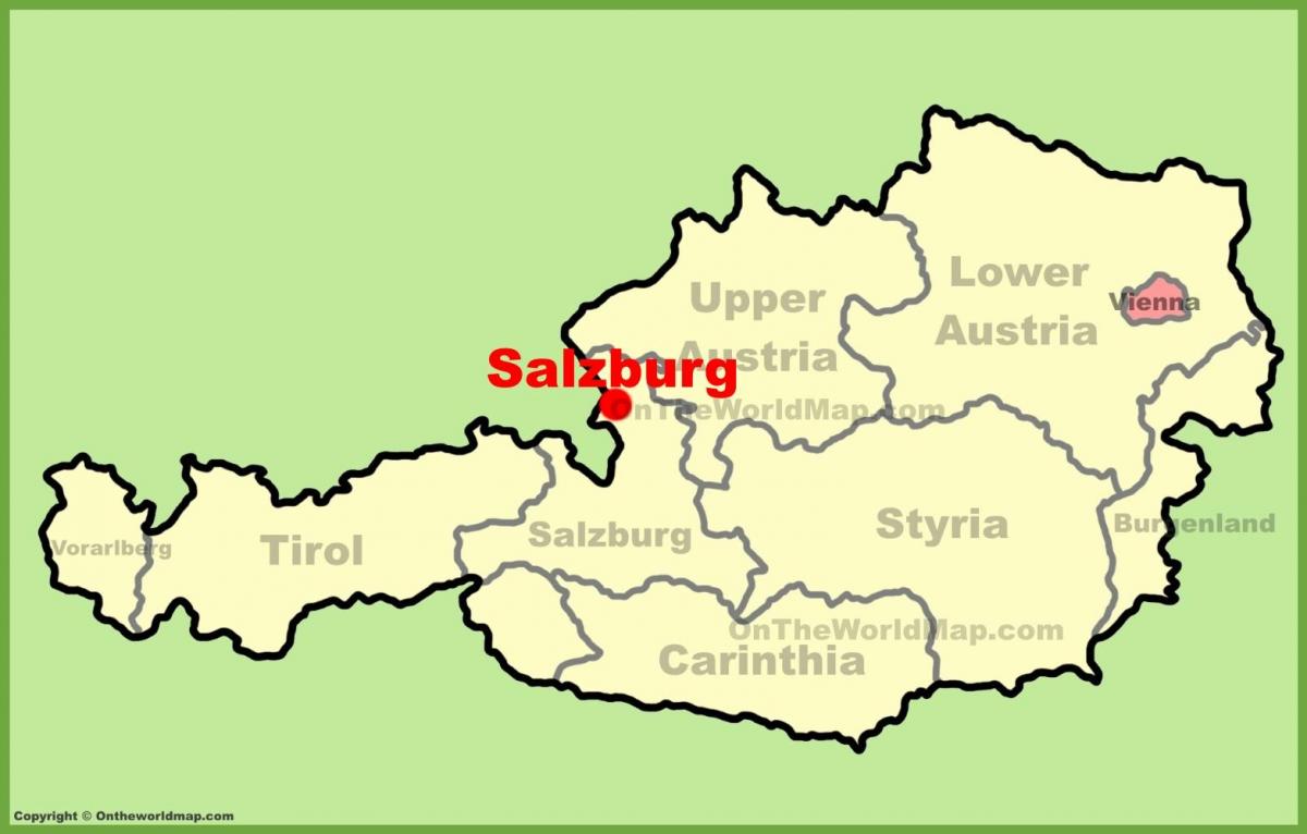 rakousko salzburg mapě