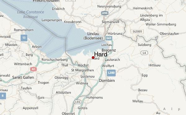 mapa těžké rakousko