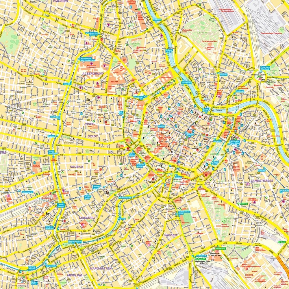 město ulice mapa vídeň rakousko