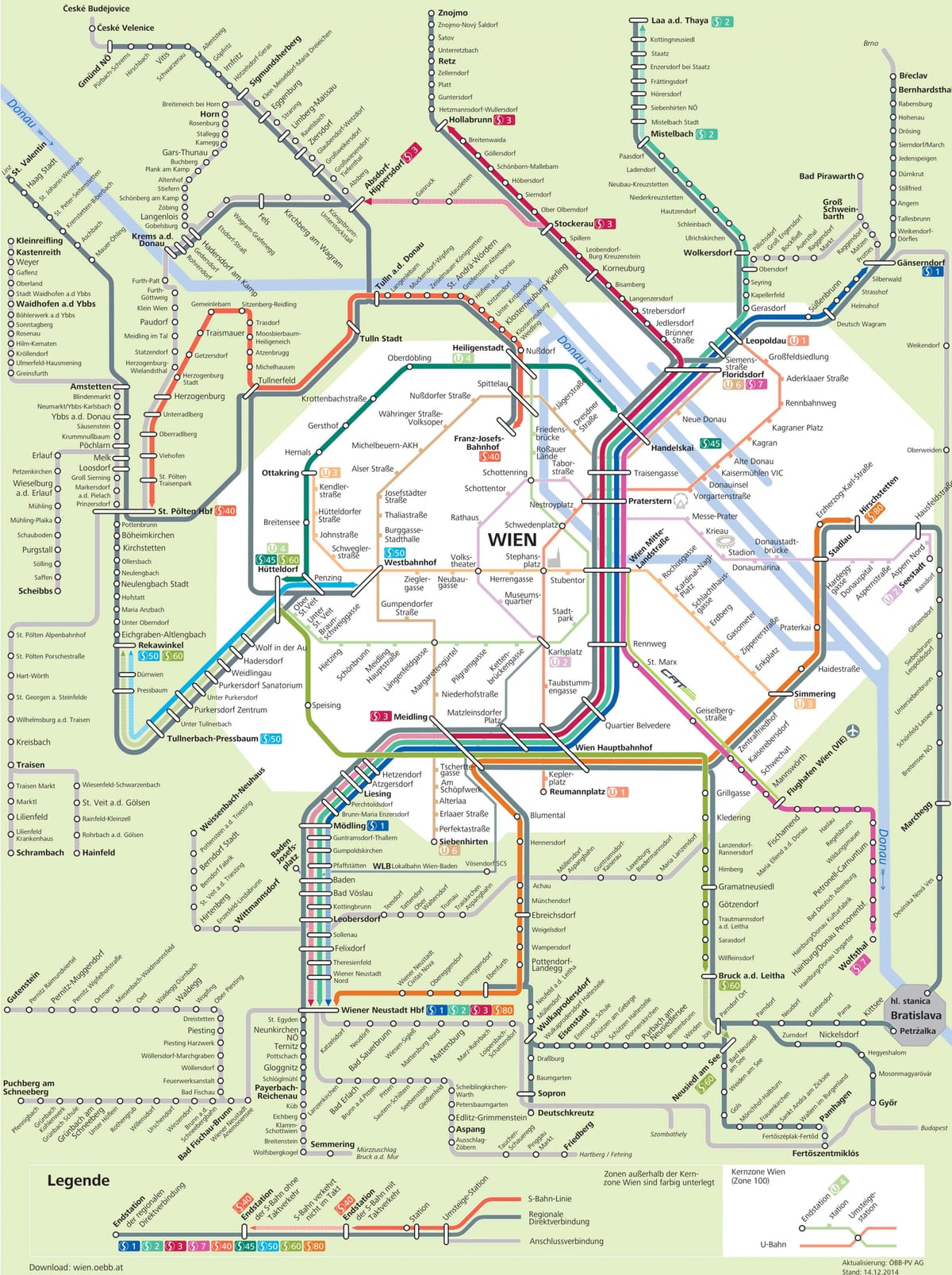 vlakové nádraží ve vídni, rakousko mapa