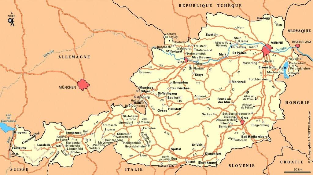 mapa wien rakousko