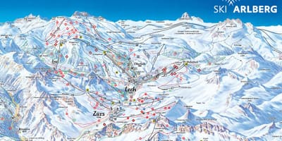 Mapa arlberg rakousko