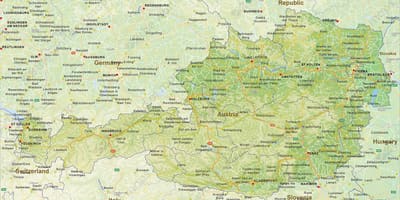 Mapa bruck, rakousko