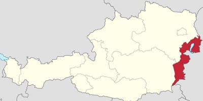 Mapa burgenland rakousko