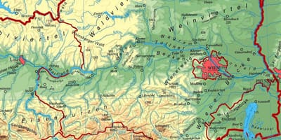 Mapa dolního rakouska