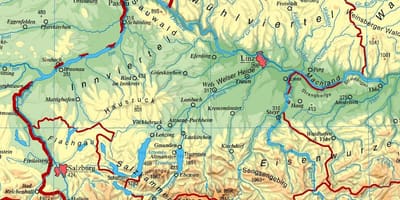 Mapa horní rakousko