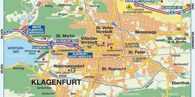Mapa klagenfurt rakousko