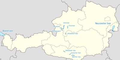 Mapa rakouských jezer