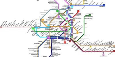 Rakousko mapa metra