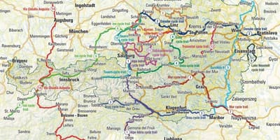 Mapa rakouska na kole