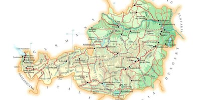Mapa rakousko nadmořská výška