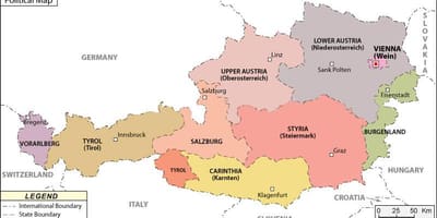 Mapa rakousko politické 