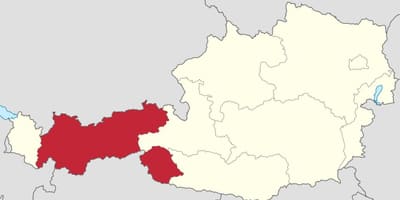 Tirol, rakousko mapa