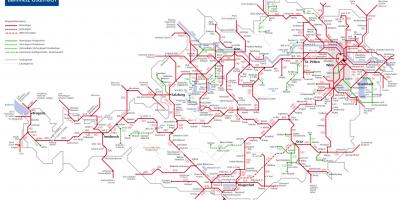 Öbb rakouské železniční mapě
