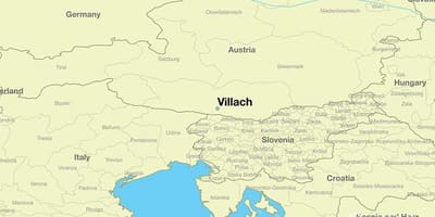 Mapa villach rakousko