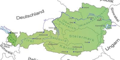 Mapa vorarlberg rakousko