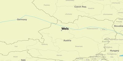 Mapa wels rakousko